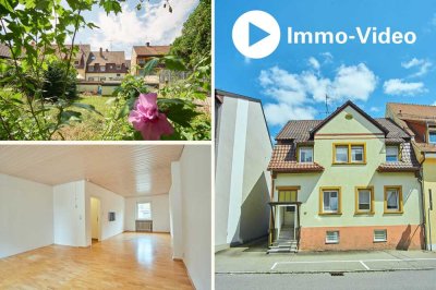 Mit Immo-VIDEO: Ein-, Zwei-, Dreifamilienhaus in zentraler Lage mit Obstgarten plus Baugrundstück