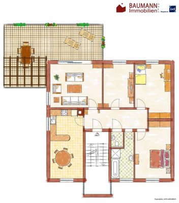 Langjährig vermietete 4-ZKB Wohnung in 3 Familienhaus mit großer Dachterrasse