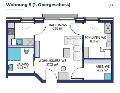 Erstbezug mit Einbauküche: Exklusive 2-Zimmer-Wohnung mit gehobener Innenausstattung in Melle