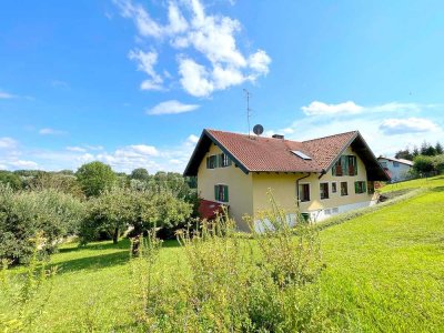 Freistehendes Zwei- bis Dreifamilienhaus, 2.000 qm Südwest-Grund, Donau-Blick, aufteilbar, 5 Garagen