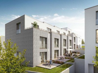 Exklusives Reiheneckhaus: Neubau mit Terrasse, Garten und Dachterrasse in Magstadt