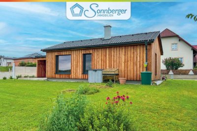 WALDVIERTLERTRAUM – Holzmassivhaus mit Carport und Garten in Loiwein