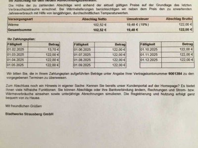 Besichtigung Dienstag 17:30  -  Spar-Schnäppchen/ Heiz.- Warmw. 122,,-- € monatlich./ Fernheizung.