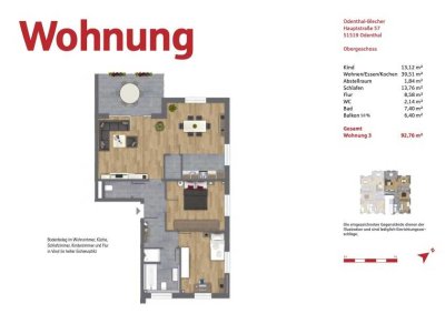 exklusive 3-Zimmer-Wohnung mit Balkon in Odenthal - provisionsfrei -