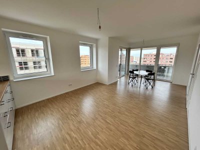 Erstbezug Dreizimmerwohnung 102 m2 mit Fernblick über die Skyline Hannover und ins Grüne