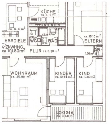 4,5-Zimmer-Hochhaus-Wohnung am Waldrand mit Hausmeister-Service