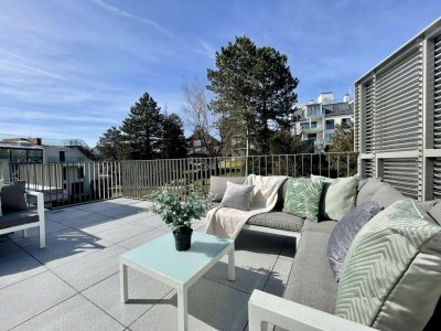 PROVISIONSFREIER ERSTBEZUG! Traumhaftes 4-Zimmer DG mit Balkon und Terrasse auf einer Ebene! 1140!