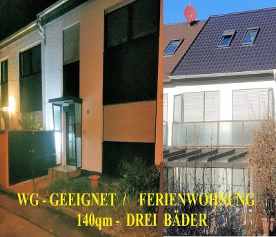 Hochwertiges RMH - 3 Bäder als WG-Haus / MitarbeiterWohnhaus, geräumig. Familienhaus - Ferienwohnung