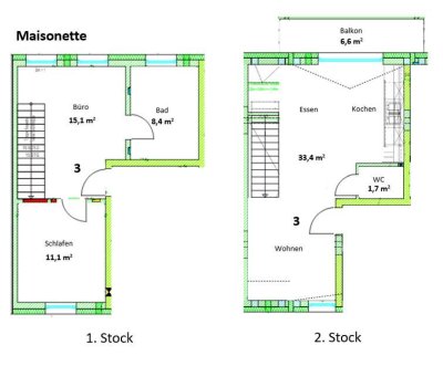 2,5-Zimmer-Maisonette-Wohnung in Harburg (Neubau, Erstbezug!)