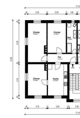 Erstbezug nach Modernisierung - Großzügige 3 Zimmer Wohnung