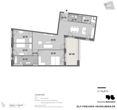 Erstbezug: Exklusive 4-Zimmer-Wohnung mit EBK und Wallbox-fähigem TG-Stellplatz in der Bahnstadt!