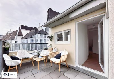 Dachgeschoß-Maisonette mit optimaler Aufteilung für viel Privatsphäre und großzügiger Ostterrasse