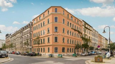 Attraktive Altbau-Wohnung mit 2 Zimmern, Balkon, Aufzug und Tageslichtbad in Dresden