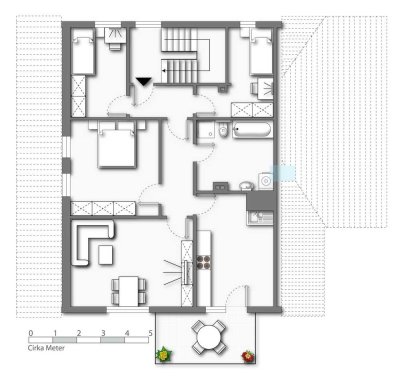 Mietwohnung (mit Balkon und Einbauküche) im Dachgeschoss - Bad Berleburg-Berghausen