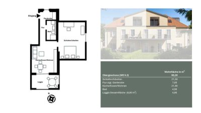 Außergewöhnliche 2 ZKB Wohnung mit Loggia und Weitblick (WE5.2)