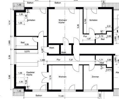 Attraktive und modernisierte 3,5-Raum Wohnung mit Balkon und Einbauküche in Bad Orb