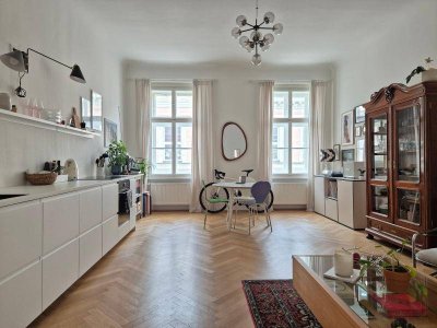 Spittelwiese! Generalsanierte Altbauwohnung in denkmalgeschütztem Haus, 98 m² im 3.OG ohne Lift, 3 Zimmer, Straßenbahnnähe!