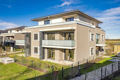 NEUBAU Erstbezug: Großzügige, lichtdurchflutete 3-Zimmer-Erdgeschosswohnung mit Südwest-Terrasse