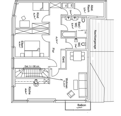 Exklusive, neuwertige 3-Raum-Wohnung mit gehobener Innenausstattung mit Balkon in Waldfeucht