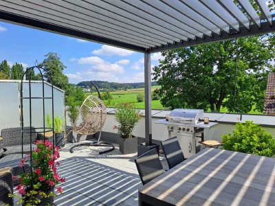 Modernes wohnen auf zwei Ebenen - Herrliche 4-Zimmer-Gartenwohnung in ruhiger Lage von Ilmünst