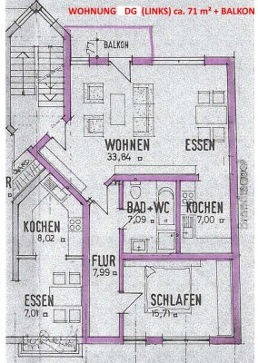 Gepflegte 3-Zimmer-Wohnung mit Balkon im Zentrum von Großwallstadt