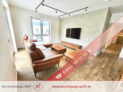 Ultimativer Luxus in Nittel: 3-Zimmer-Penthouse-Wohnung mit riesiger Dachterrasse, voll möbliert und