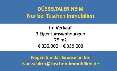 -I| DÜSSELTAL || Toll geschnittene 3-Zi-Whg || TERRASSE INS GRÜNE |I-