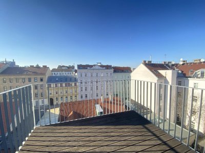 Lichtdurchflutete 4-Zimmer-Dachgeschoss-Maisonette mit Fernblick und Terrasse – Wohnen über den Dächern Wiens - zu kaufen in 1100 Wien