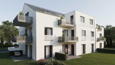 NEUBAU EG-Wohnung mit drei Zimmern und Terrasse/Garten