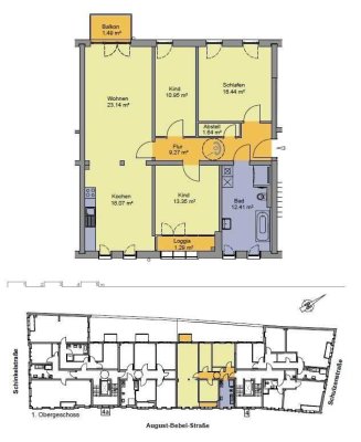 4-Raum-Wohnung im Herzen der Stadt