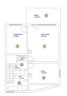 Schöne 2-Zimmer-Terrassenwohnung mit EBK in Marbach am Neckar