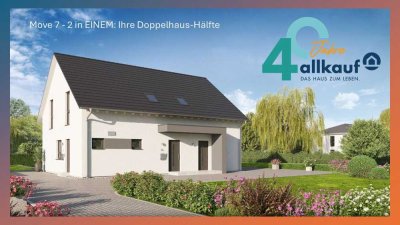 Plane individuell DEINE Doppelhaushälfte Architekt inklusive & 24.000 EUR Zinszuschuß von allkau