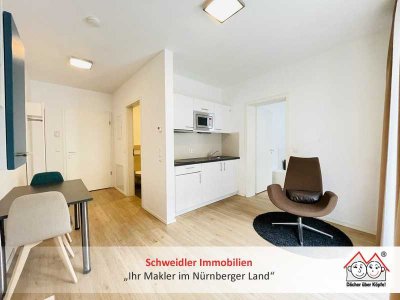 Ihr Zuhause weg von Daheim! Möbliertes 2-Raum-Appartement in Nürnberg  zur Miete