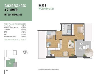 BAUSTELLENBERATUNG 07.12.2024 13 - 14:30 Uhr – 3 Zimmer mit sonniger Dachterrasse