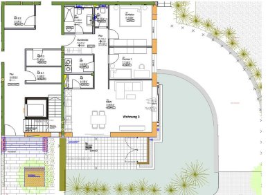 Exklusive 3,5-Raum-Erdgeschosswohnung mit geh. Innenausstattung, Neubau