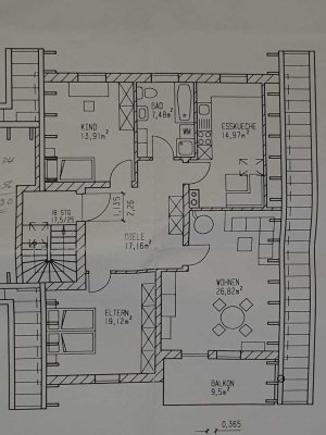 4-Zimmer-Maisonette mit Balkon für ruhiges Ehepaar mittleren Alters und großem Platzbedarf