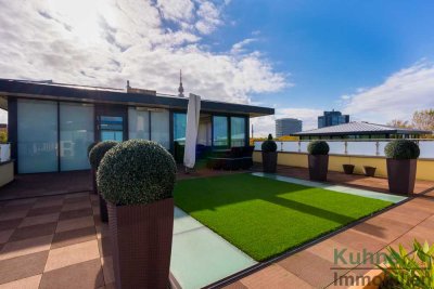 Topmodernes Penthouse mit Blick auf den Florianturm