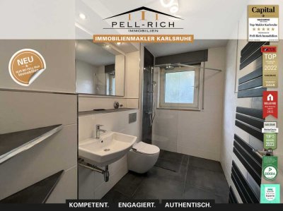 WOHLFÜHLATMOSPHÄRE: Kernsanierte 2,5 Zimmer Mietwohnung mit Balkon und Einbauküche in Durlach