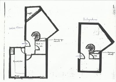 Attraktive nicht alltägliche 3,5-Zimmer-Wohnung mit älterer Einbauküche