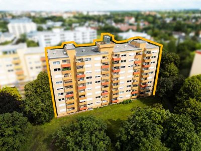 Ausblick & solide Einnahmen:  Vermietete 3-Zimmer-Wohnung mit zuverlässigen Mietern in S-Bahn-Nähe