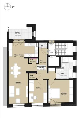 Neubau Erstbezug Mannheim-Lindenhof wunderschöne 3 Zimmerwohnung 3.OG mit Fahrstuhl