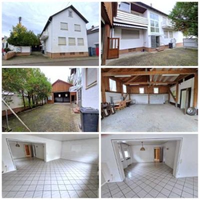 1-2 Fam.-Haus mit sehr gutem Raumangebot und Hof, Carport mit 50 m² und Gartenmöglichkeit