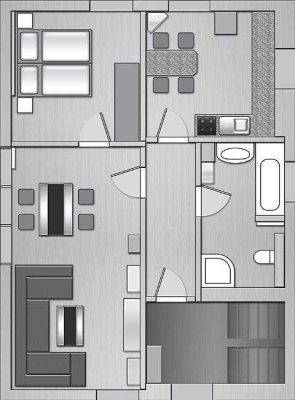 Geschmackvolle 2-Raum-DG-Wohnung in Lotte