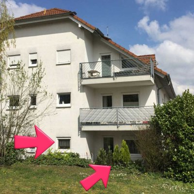 Sehr schön gelegene 2-Raum-EG-Wohnung mit Terrasse zum Garten in Angelbachtal von privat