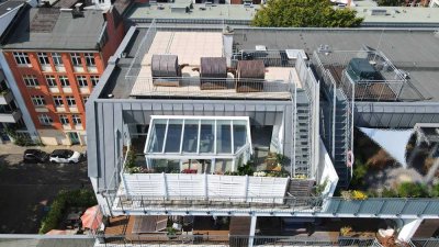 Penthouse in St. Georg mit 56 m² großer Dachterrasse und fantastischem Blick über Hamburg