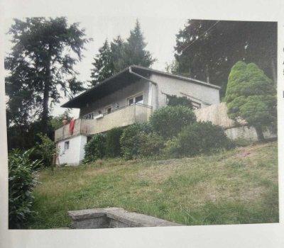 Eingeschossiges Einfamilienwohnhaus mit überdachter Terrasse (Hauseingang)...