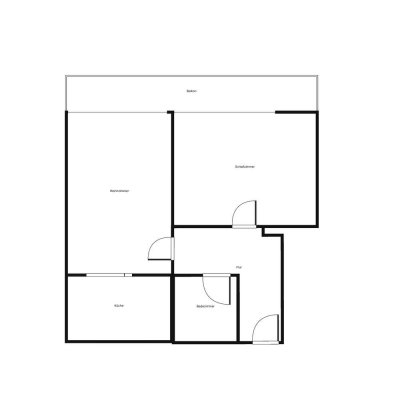 Helle und geschmackvoll geschnittene 2-Zimmer-Wohnung mit Balkon