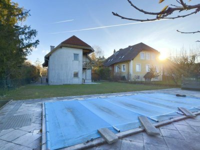 Ruheoase mit Pool: Charmante Doppelhaushälfte in exklusiver Ruhelage mit Fernblick!