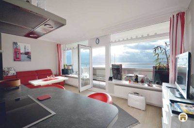 Seltene 2 Zi.-Eckwohnung. 15. Etage. Panorama-Ostsee-Blick Richtung Süden