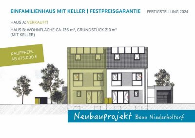 Bonn Niederholtorf, Einfamilienhaus mit Keller! Festpreisgarantie!